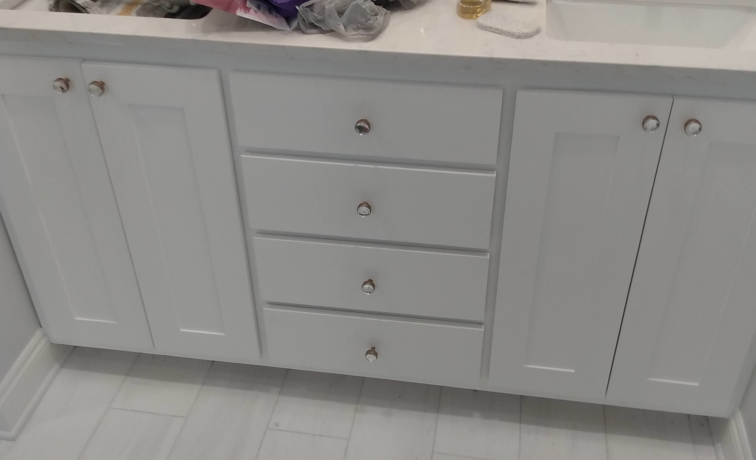 Bathroom cabinets after